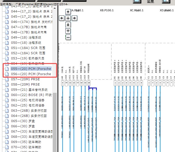 2014年保时捷MACAN PCM电路图