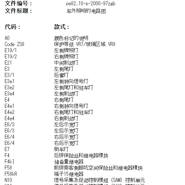 2018年奔驰G550 灯光电路图