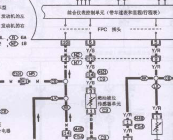 2010年郑州日产锐骐仪表电路图资料