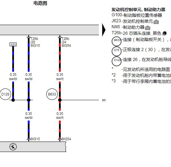 2025年奥迪A3刹车开关电路图