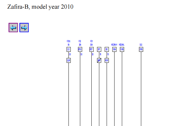 2010年欧宝赛飞利转向柱模块和ABS电路图资料