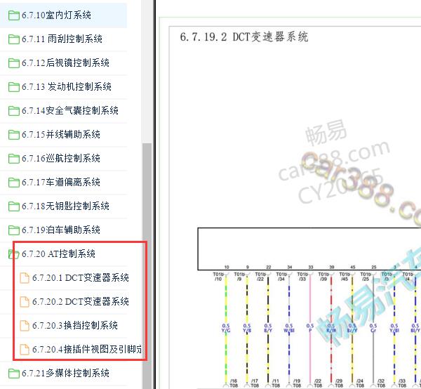 2023年长安UNI-T变速箱电路图