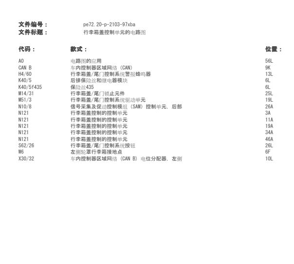 2020年奔驰CLS 300尾门开关电路图
