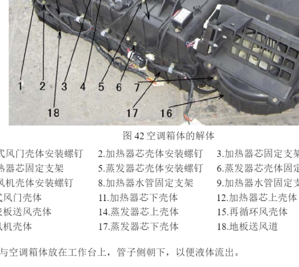 2019年北汽制造勇士空调部件位置