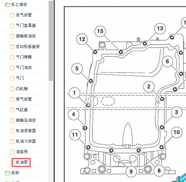 2013-2014年江铃驭胜S350发动机油路图