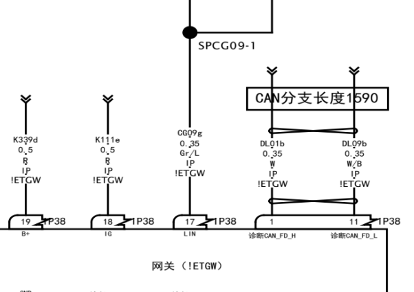 2023年合众汽车哪吒X CAN通讯电路图