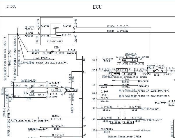2022年江淮帅铃T6发动机电路图