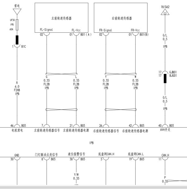 2022年比亚迪秦PLUS EV ABS电路图