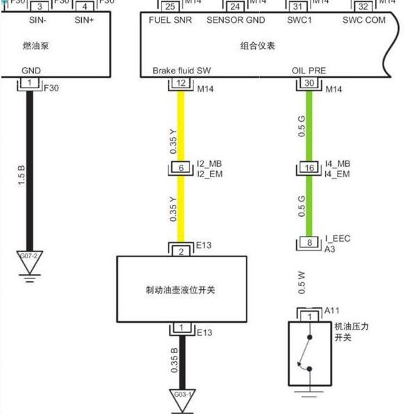 2019年江淮瑞风A60发动机电路图