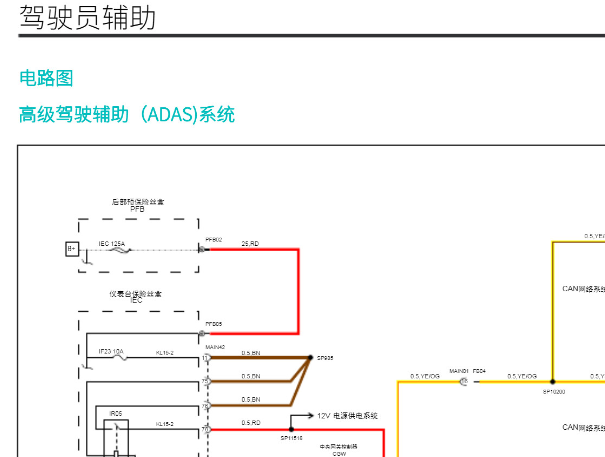 2018年蔚来ES8 ADAS驾驶辅助电路图资料