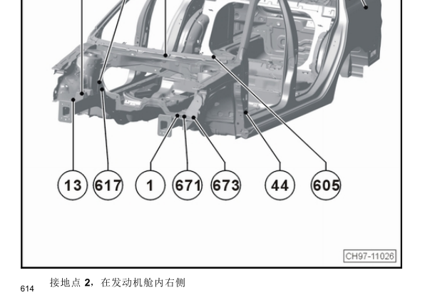 2015年大众朗逸接地点位置资料