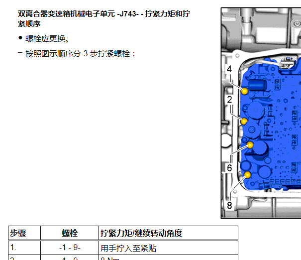 2017年奥迪Q3 OBH变速箱机电单元拆装资料