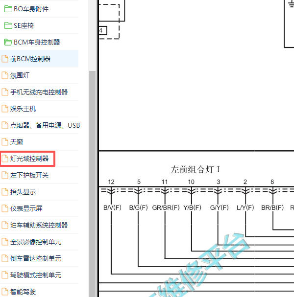2024年红旗H5前大灯电路图