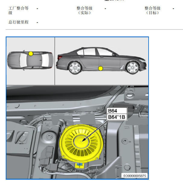 2020年宝马GT 630i喇叭位置图