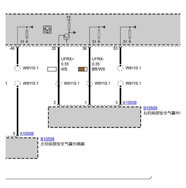 2012年宝马X1气囊电路图.