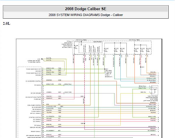 2008年道奇酷搏发动机电路图