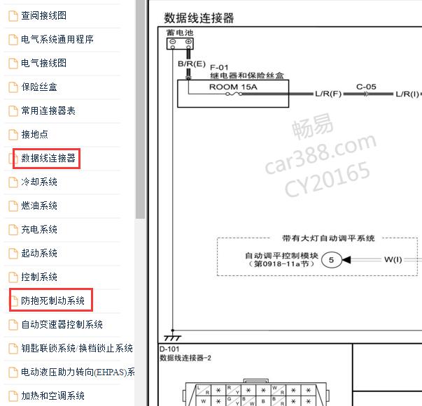 2011-2013年马自达5 ABS和CAN电路图