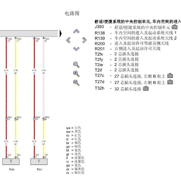 2011-2013年奥迪A6L智能钥匙电路图