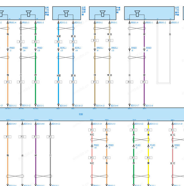 2025年小鹏G9音响系统电路图