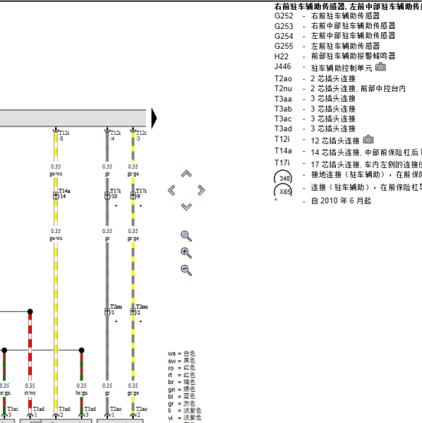 2012年奥迪A8 雷达电路图