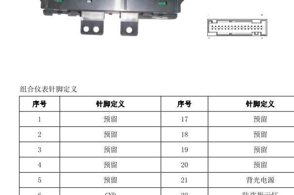2018年众泰云100Plus网络通讯电路图和仪表针脚资料