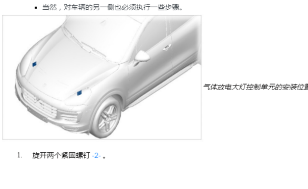 2015年保时捷卡宴大灯模块位置资料