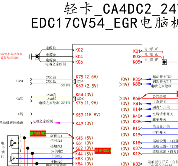卡威CA4DC2发动机电路图