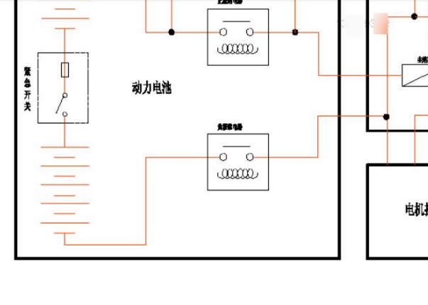 2015年北汽新能源ES210 高压系统电池包电路图