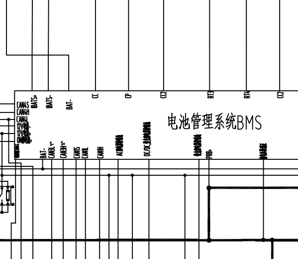 2018年长安跨越V3 EV  电池电路图