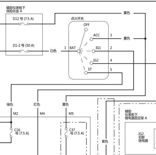 2017年本田缤智启动按钮电路图