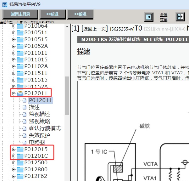 2022年丰田RAV4 P0120故障码资料