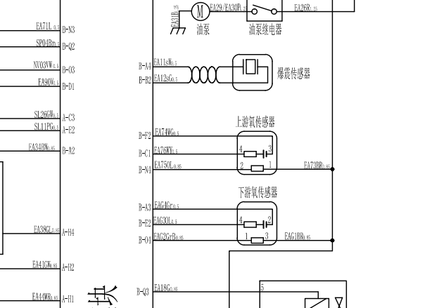 2010间昌河铃木北斗星发动机氧传感器电路图