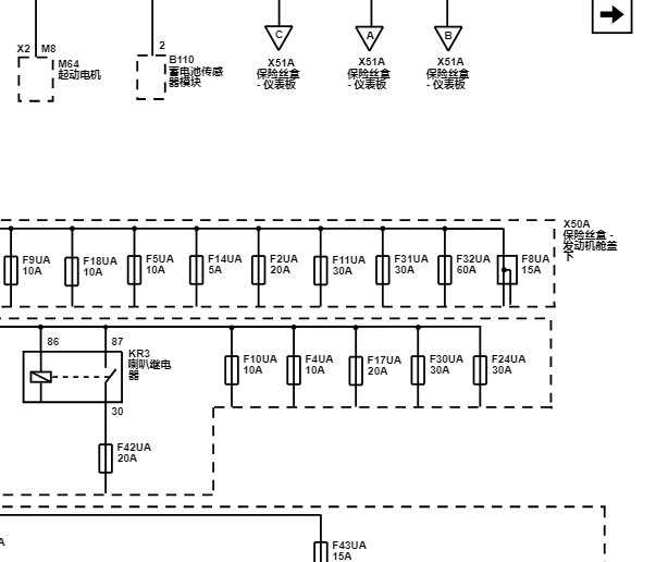 2024年别克GL8 PHEV 发动机保险丝盒电路图