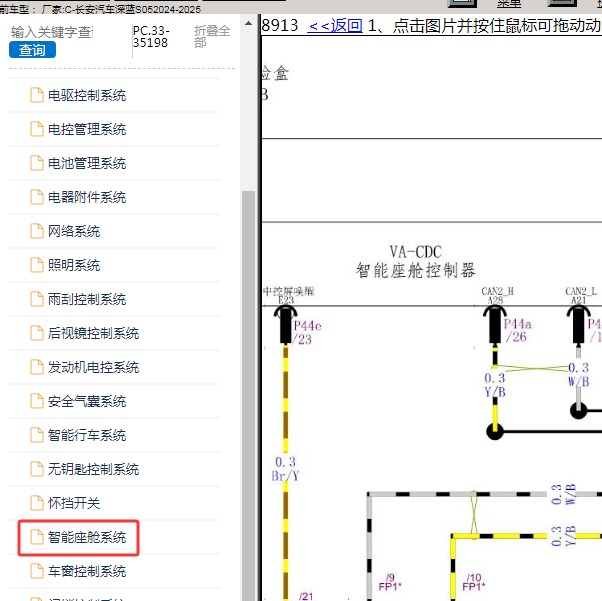 2024-2025年长安汽车-深蓝S05 智能驾驶模块电路图