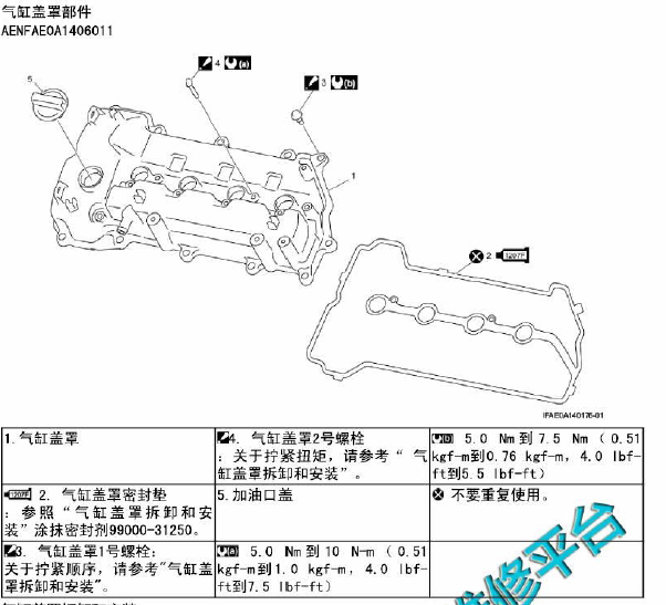 2016-2018年铃木维特拉发动机气门室盖维修资料