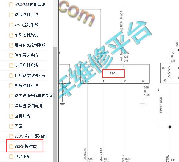 2016年长城哈弗H6转向柱锁电路图