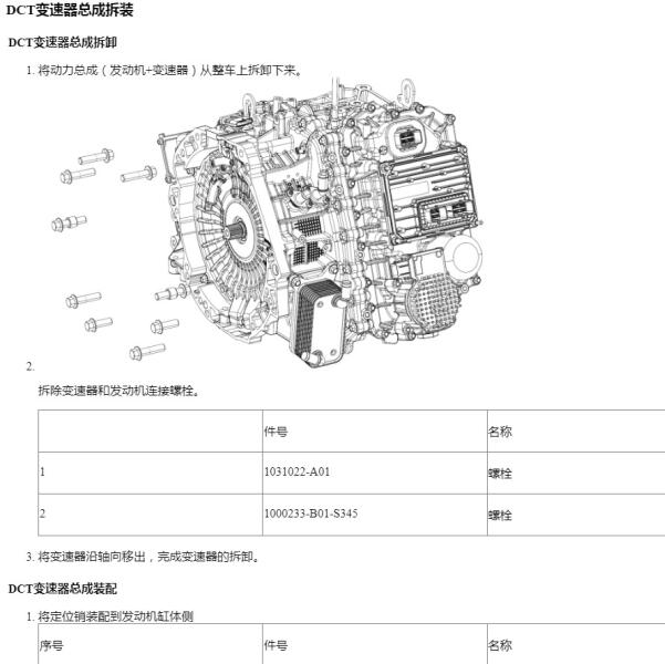 2023年长安欧尚Z6 iDD变速箱维修手册