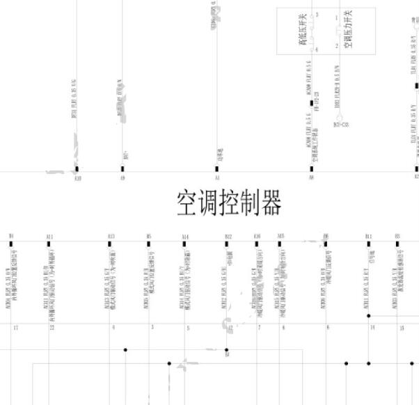 2021年长安欧尚X5空调冷热风调节电机电路图