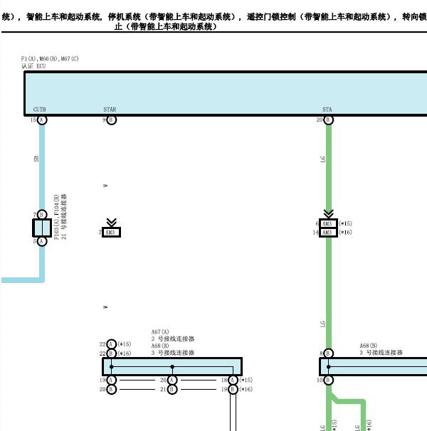2018年丰田C-HR智能钥匙电路图