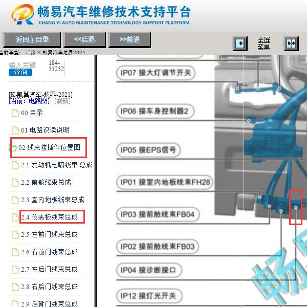2021年凯翼炫界 IP04诊断接口位置