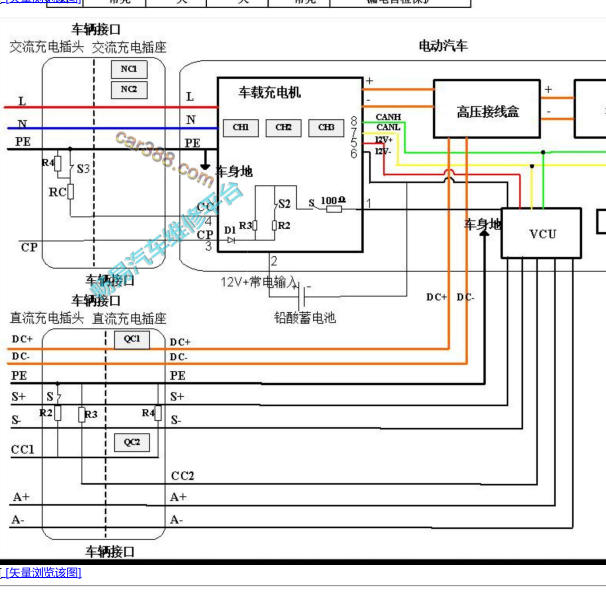 2018年江淮iEV6E充电机电路图