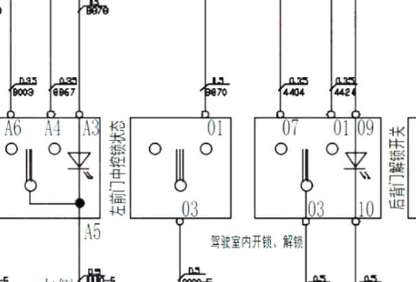 南京依维柯得意门锁防盗电路图资料