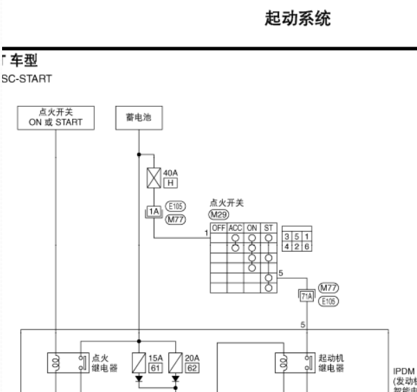 07年日产骊威启动电路图