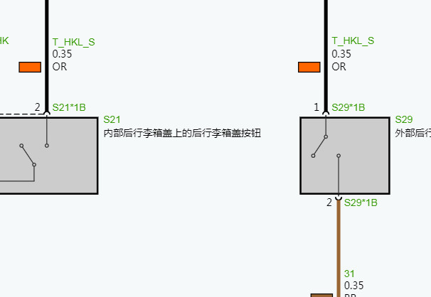2022年宝马X3尾门按钮电路图资料