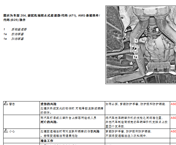 2015年奔驰C180L 耦合器加油放油位置