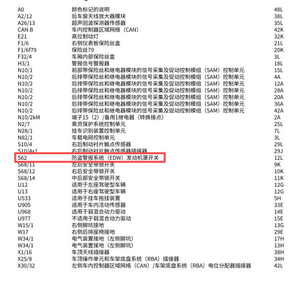 2010年奔驰S350机盖开关电路图