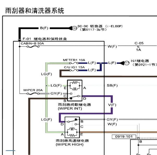 2017年马自达CX-3雨刮电路图