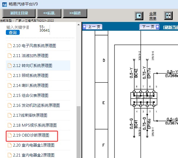 2021-2022年江淮帅铃T8网络通讯电路图