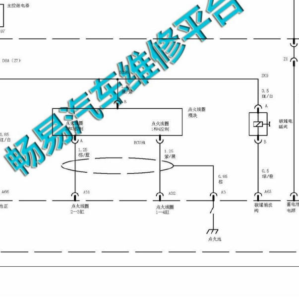 2012年五菱荣光LAQ发动机点火线圈电路图
