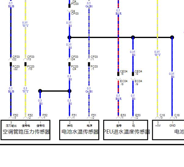 2023年启源A05水温传感器电路图